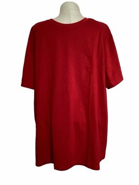 George Men's Short Sleeve Crewneck Tee Red Size Medium 38-40
